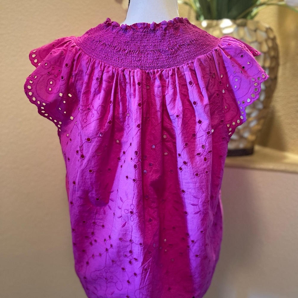 LOFT Smocked Blouse - Picture 3 of 4